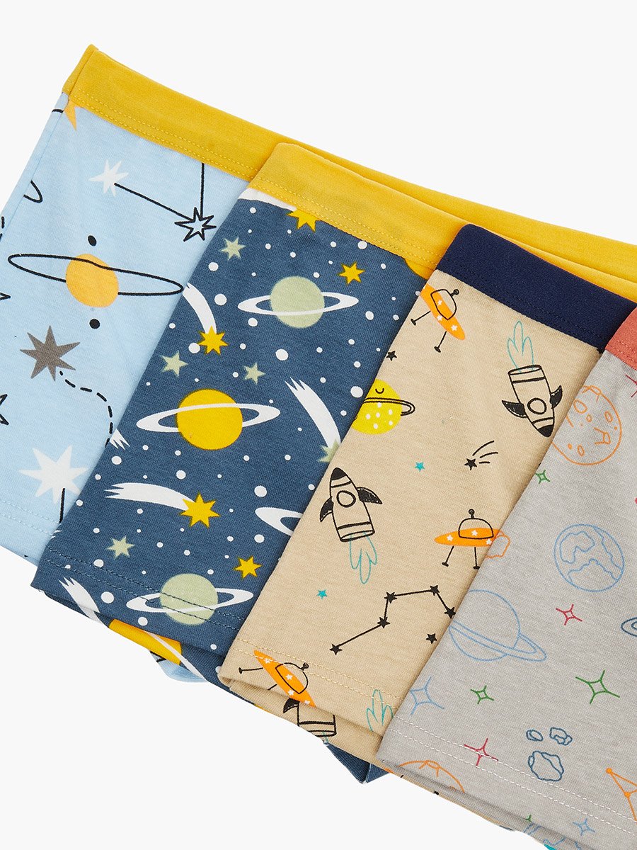 Pack of 4 - Boys Printed Cotton Boxers