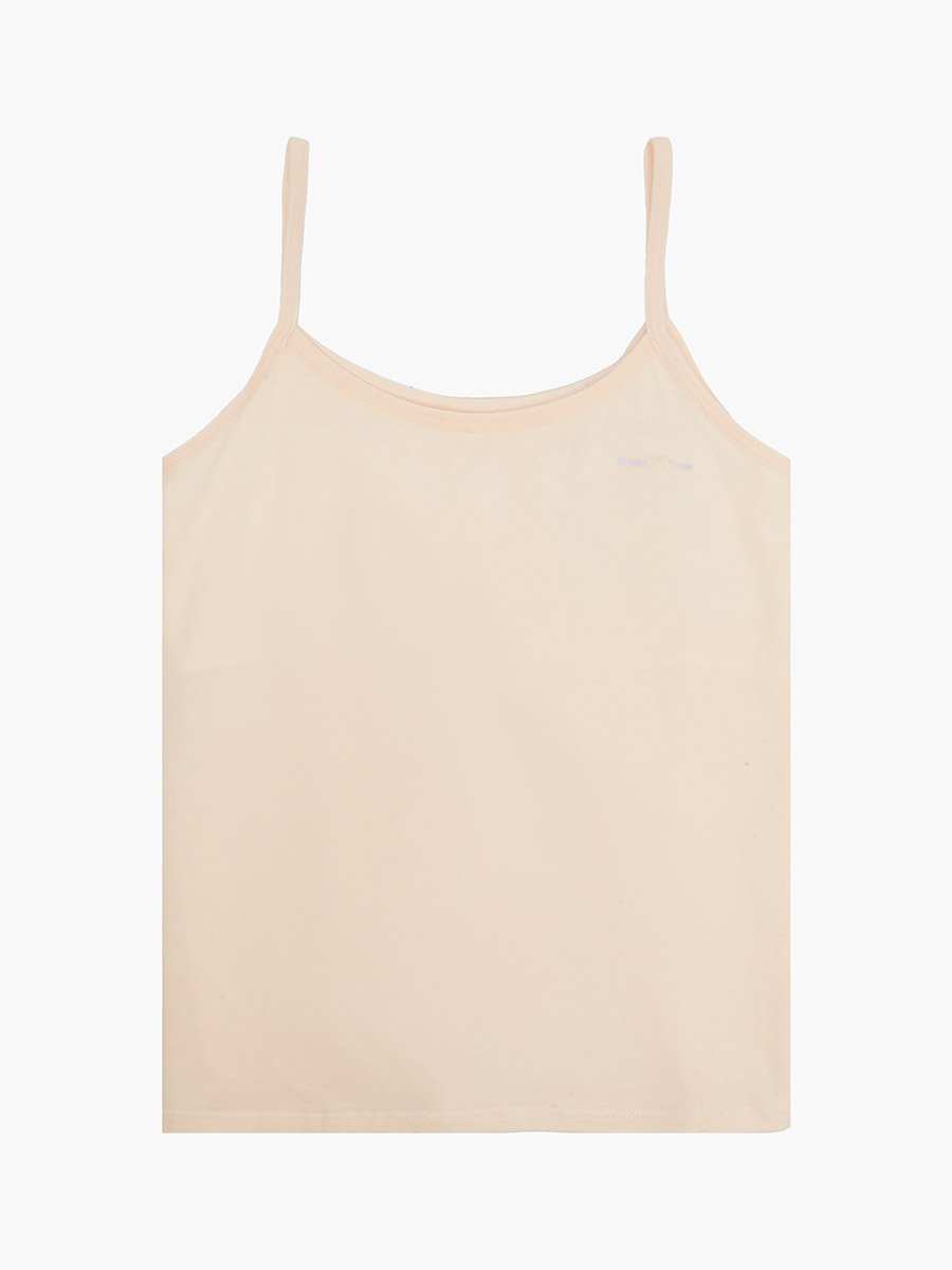 Girls Beige Cotton Vest