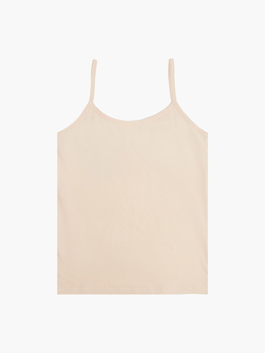 Girls Beige Cotton Vest