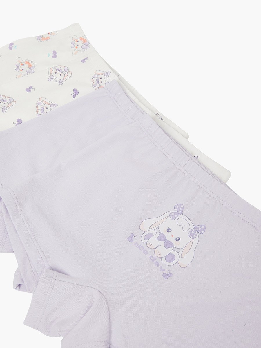 Pack of 4 - Girls Printed Cotton Briefs