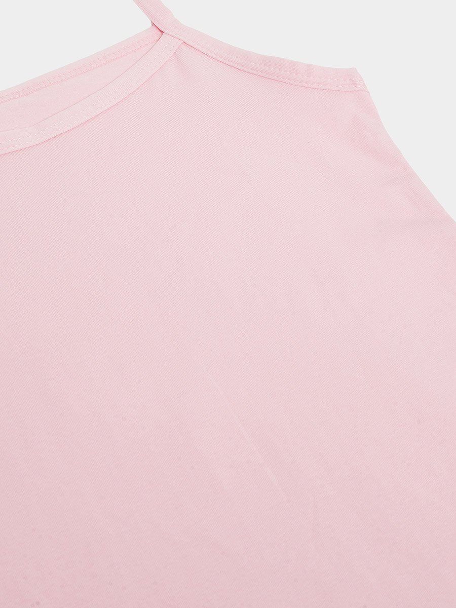 Girls Cotton Solid Vest