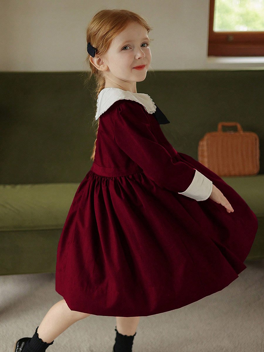 burgundy peter pan collar dress 90s Burgundy Babydoll Dress XL | Vintage White Floral Embroidered Peter Pan Collared Mini Dress Extra Large