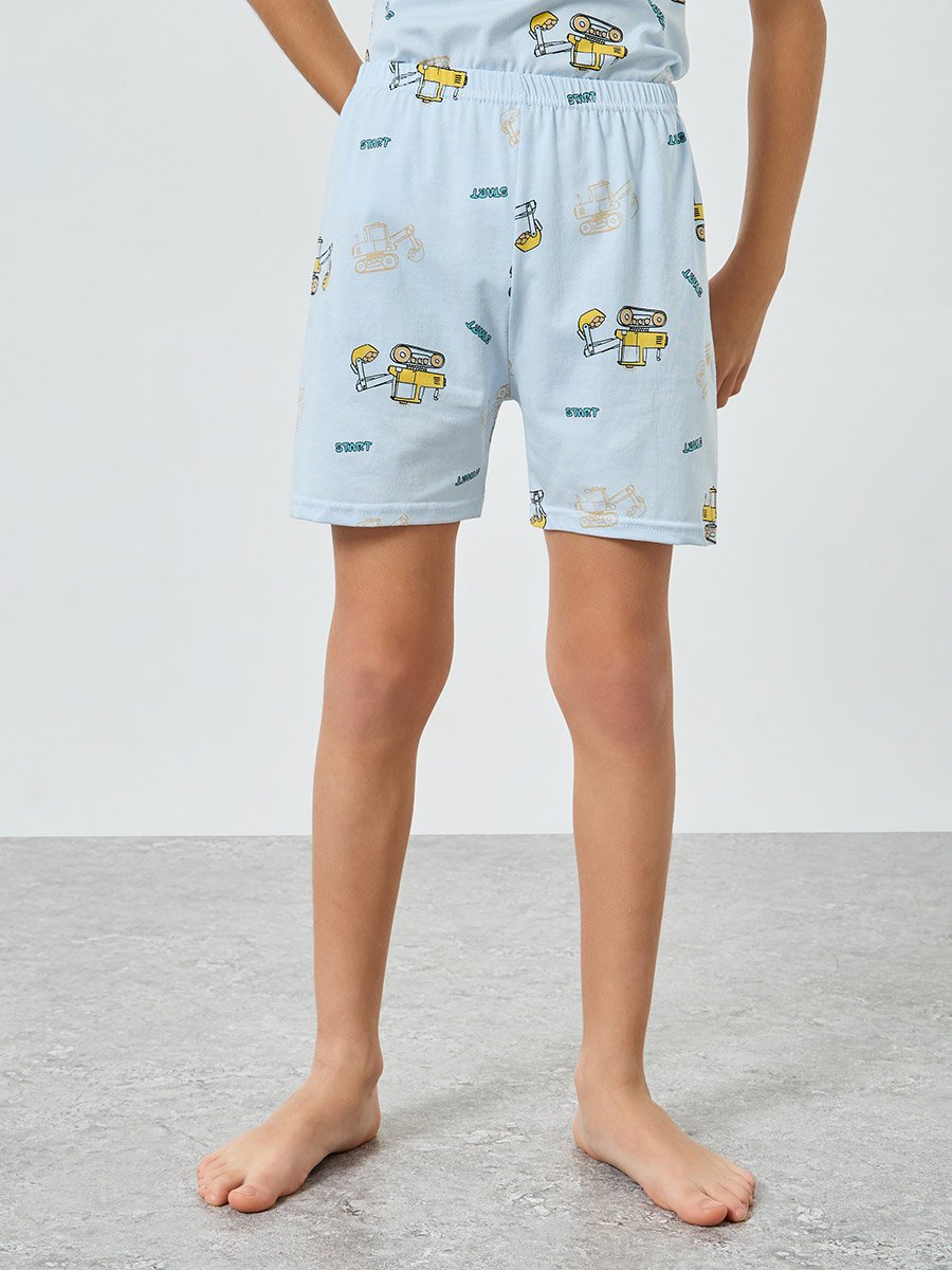 Boys Truck Print T-Shirt and Shorts Set