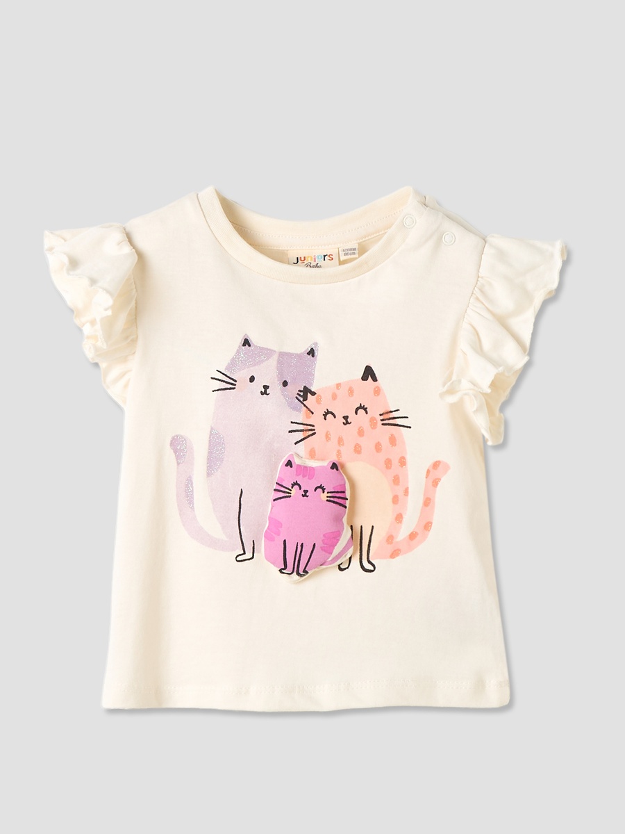 Set of 3 -Round Neck Sleeveless T-Shirts with Print