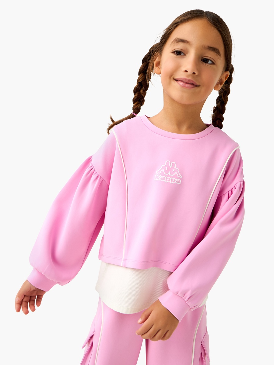 Crew Neck Long Sleeves T-Shirt with Logo Print