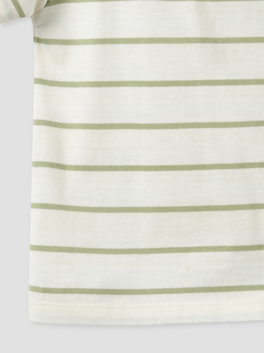 Crew Neck Short Sleeves T-Shirt with Stripes