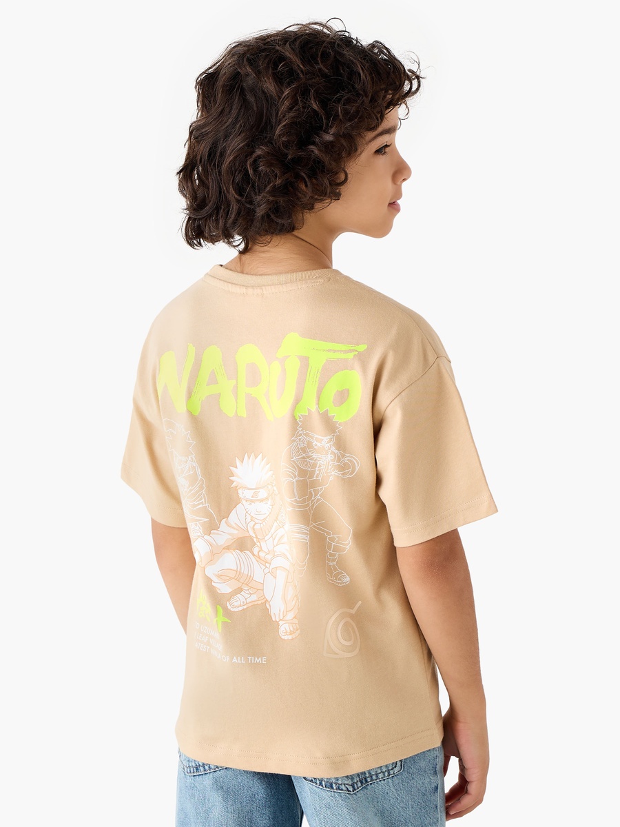 Crew Neck Short Sleeves T-Shirt with Naruto Print