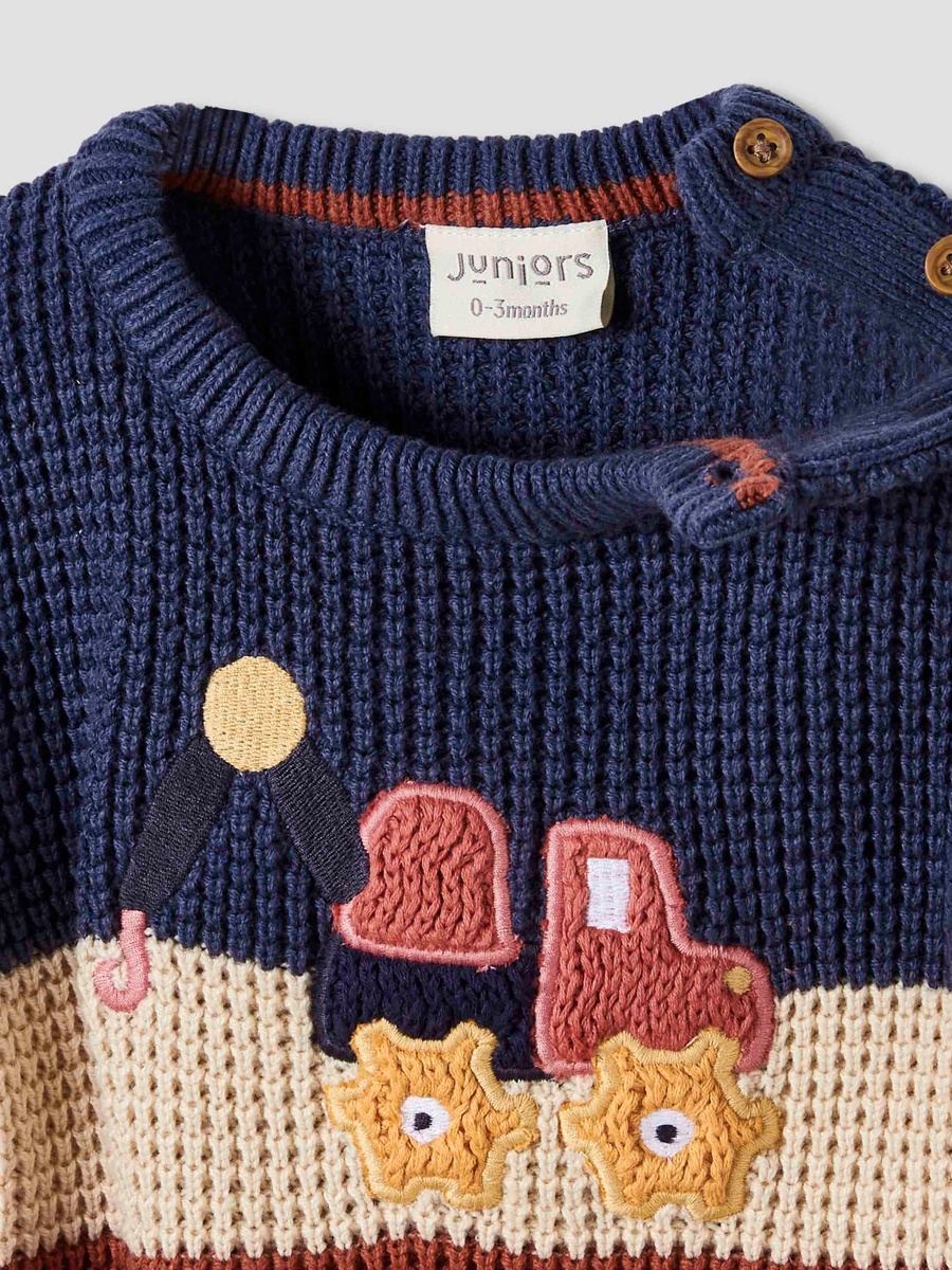 Embroidered Sweater with Long Sleeves