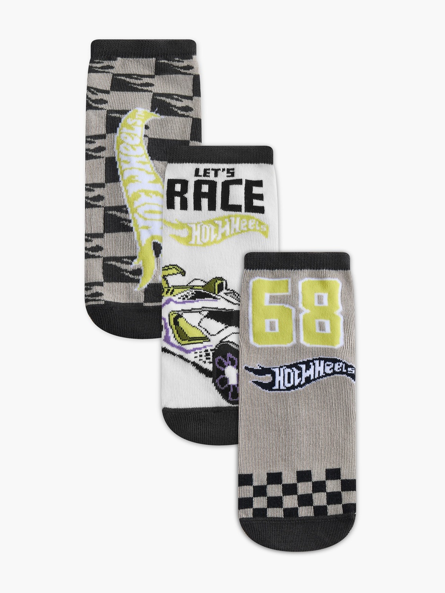 Socks with Hot Wheels Print - Set of 3