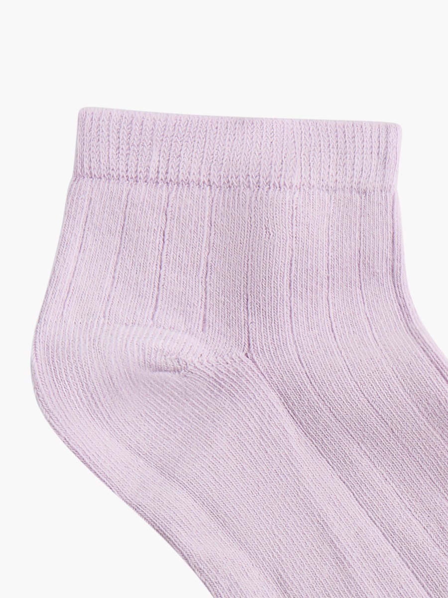 Solid Ankle Length Socks - Set of 6