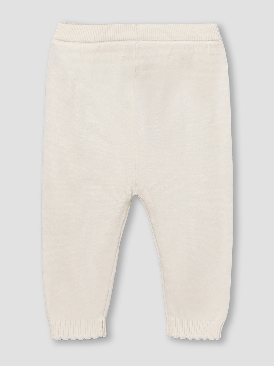 Cotton Crew Neck Long Sleeves Pyjama Set with Floral Embroidery