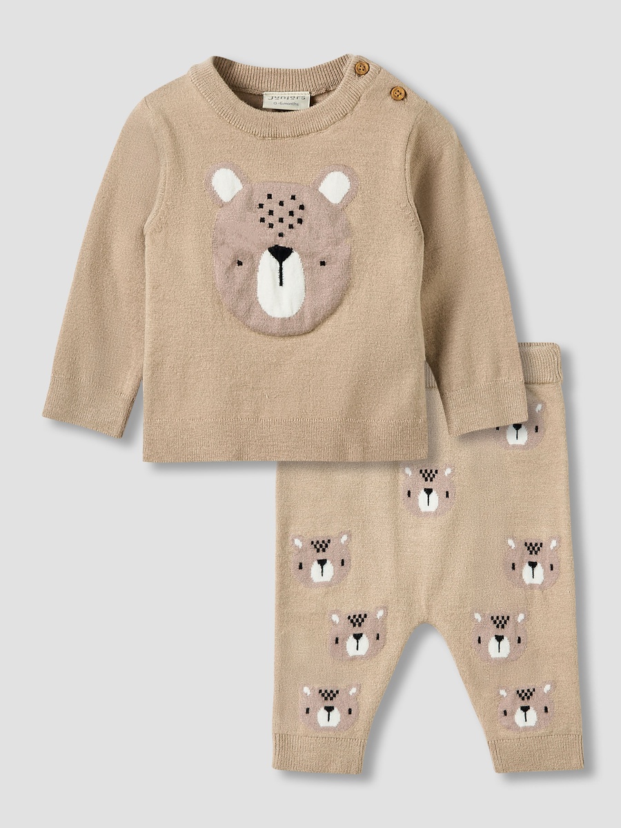 Pyjama Set with Bear Print