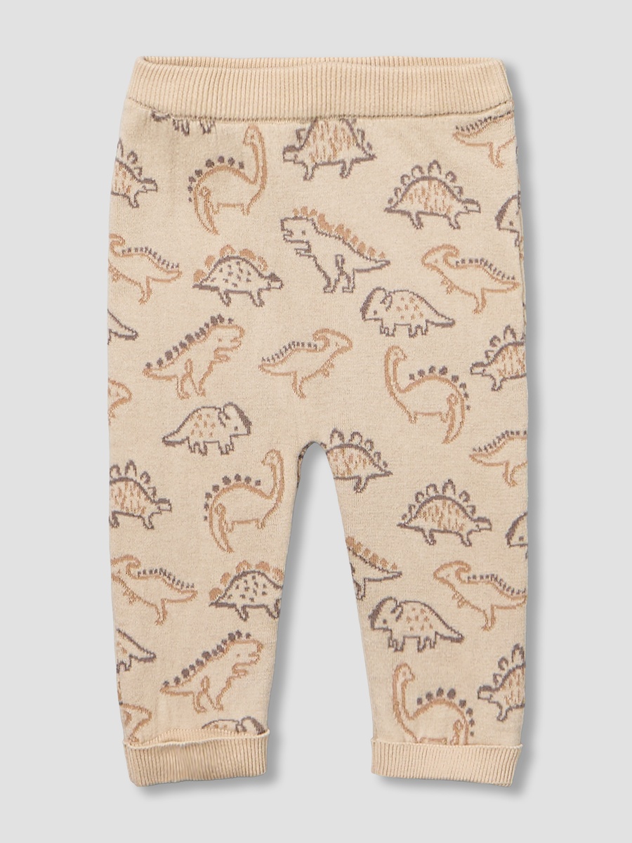 Cotton Long Sleeves Pyjama Set with Dinosaur Print