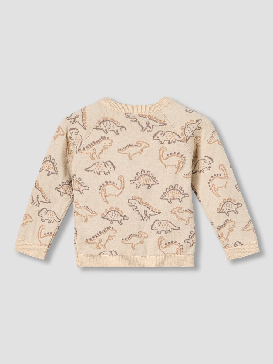 Cotton Long Sleeves Pyjama Set with Dinosaur Print