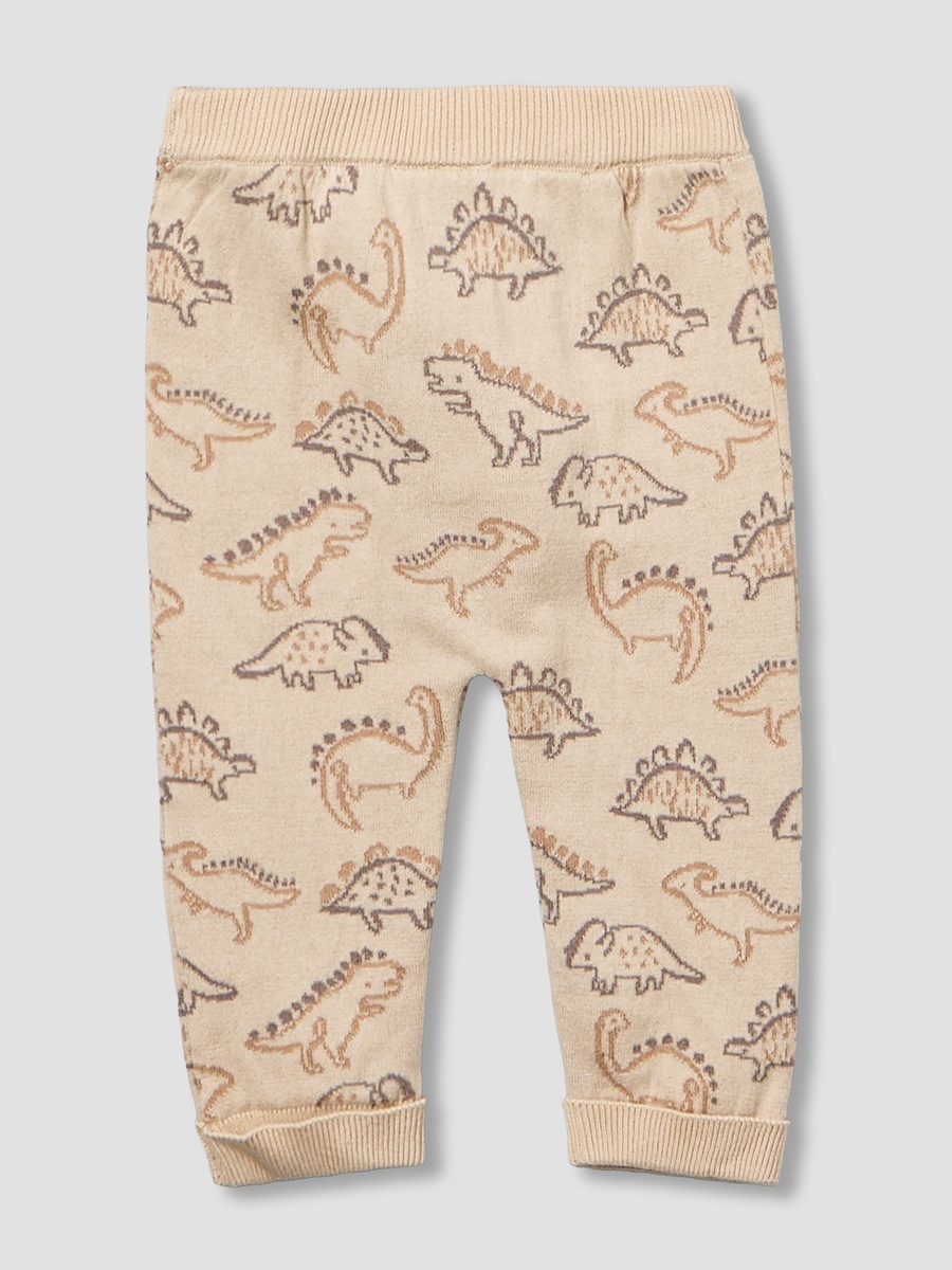 Cotton Long Sleeves Pyjama Set with Dinosaur Print