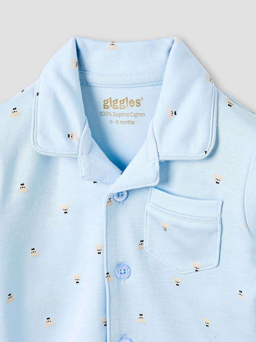 Cotton Pyjama Set with Pocket