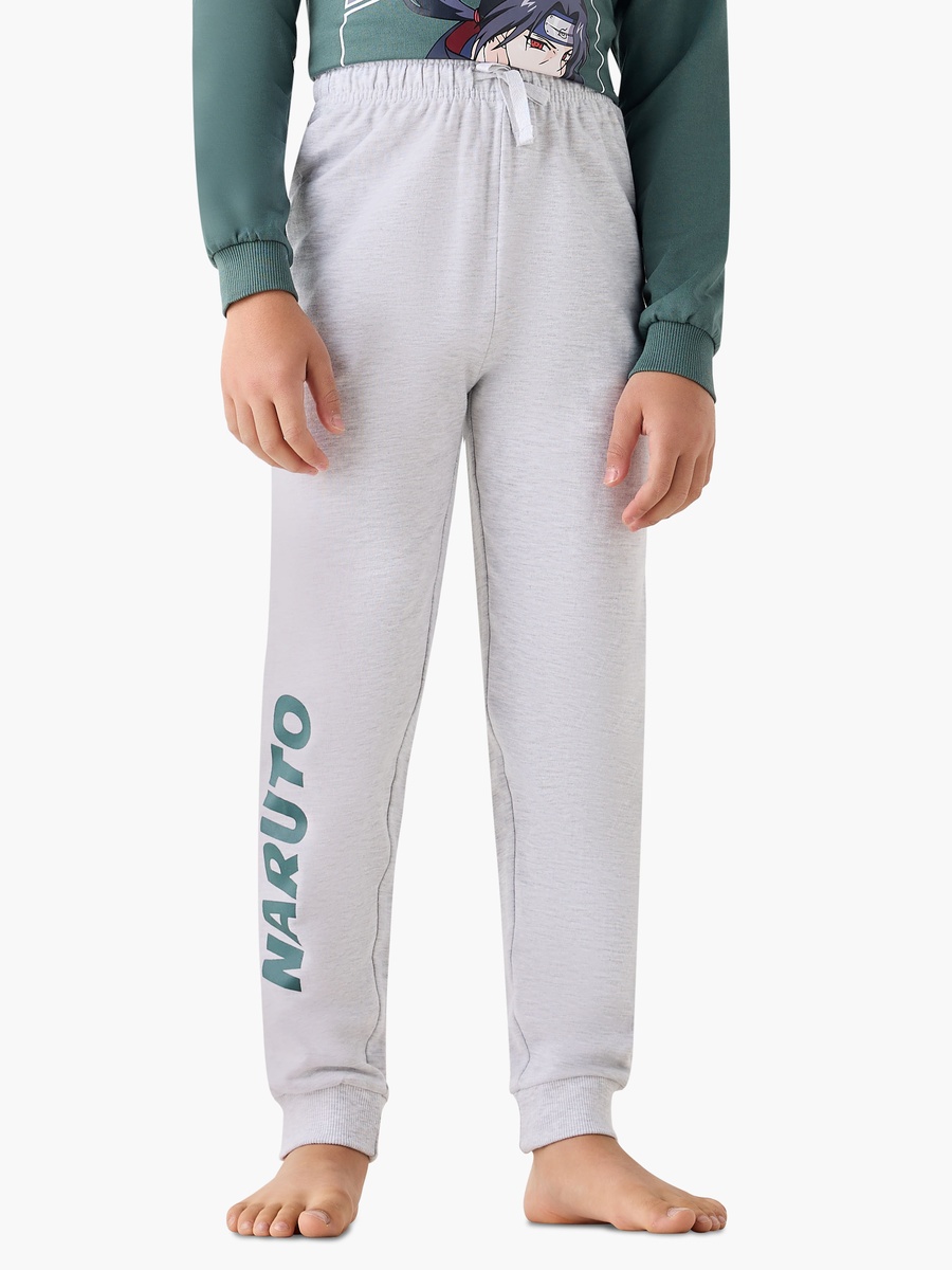 Cotton Crew Neck Pyjama Set with Naruto Print