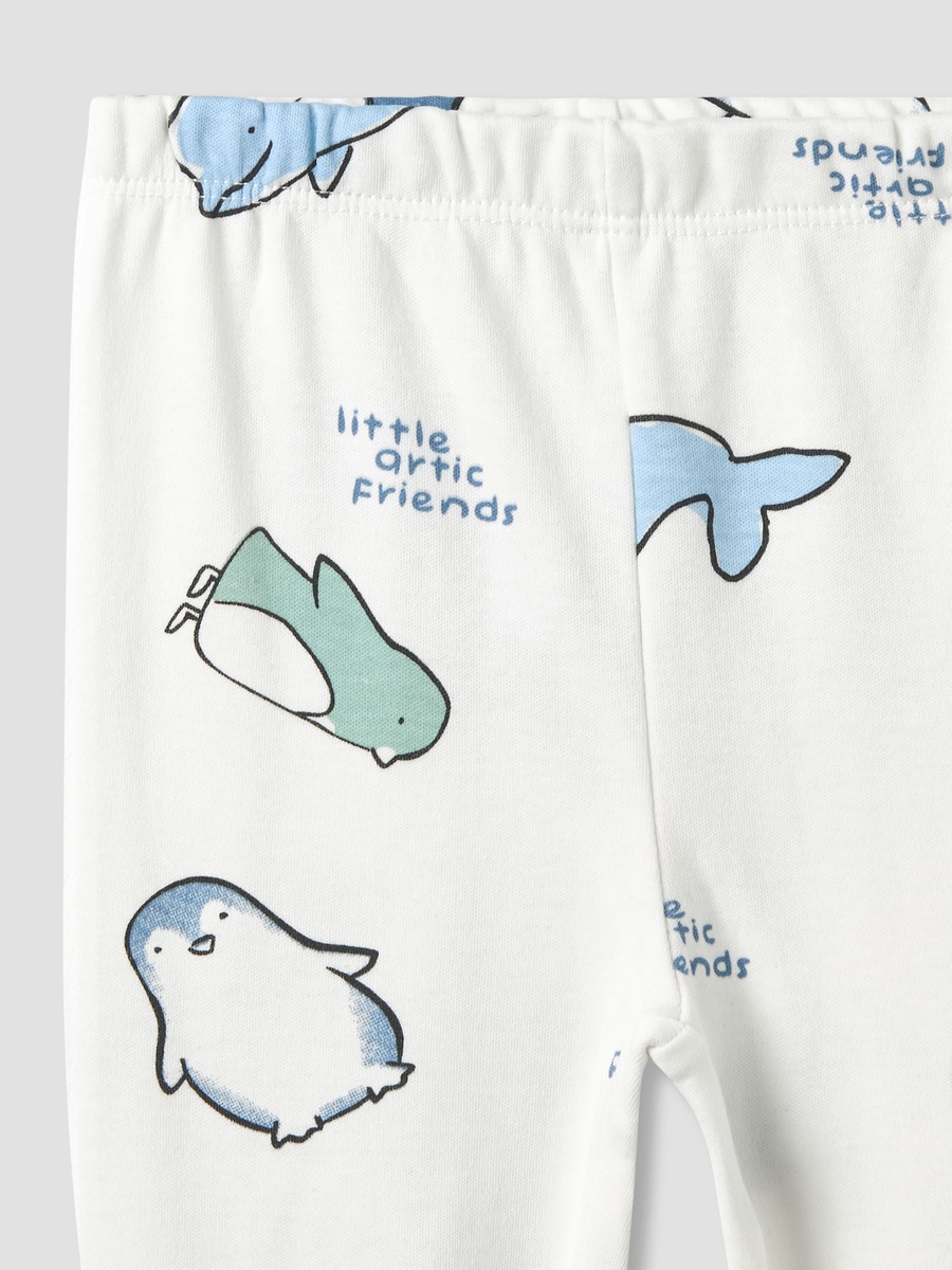 Pack of 3 - Cotton Crew Neck Long Sleeves Pyjama Set with Print