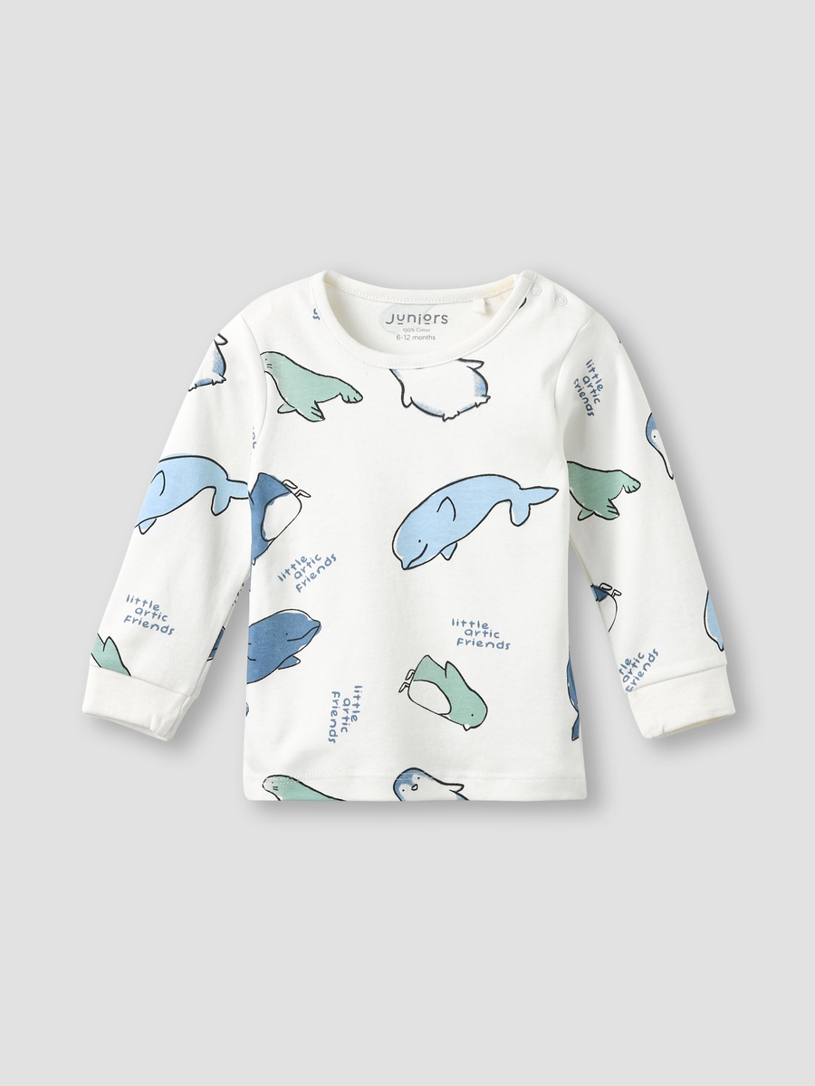Pack of 3 - Cotton Crew Neck Long Sleeves Pyjama Set with Print