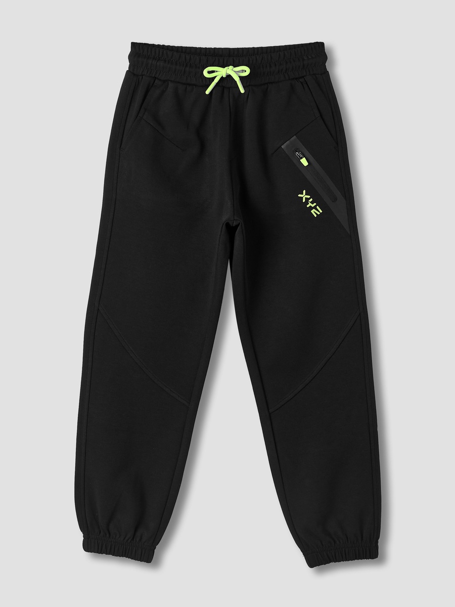 Solid Joggers with Drawstring Closure and Pockets