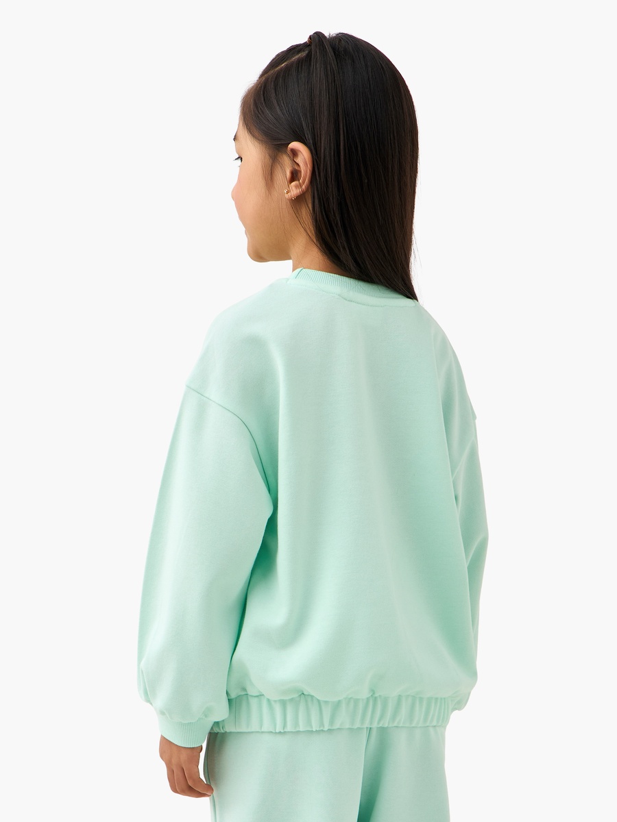 Bow Print Pullover with Long Sleeves