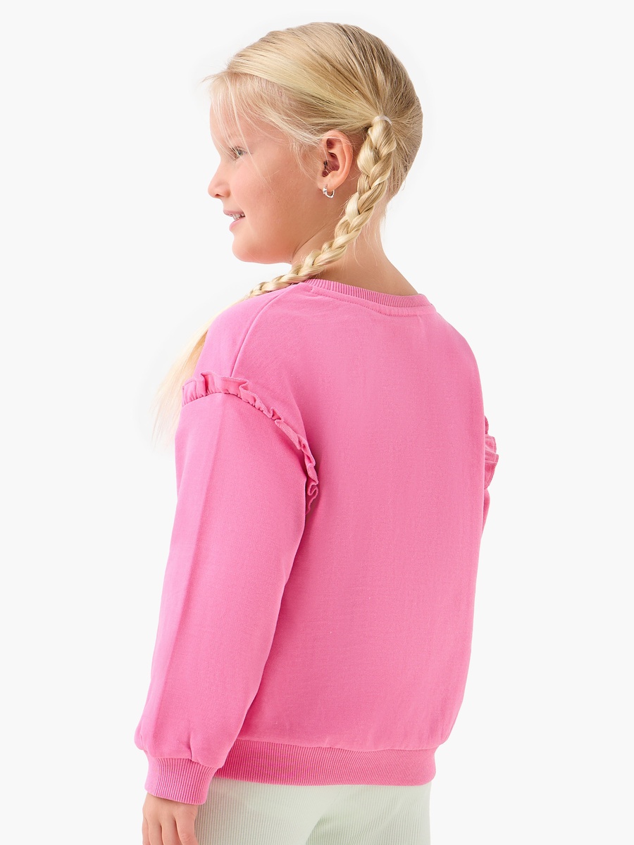 Heart Applique Sweatshirt with Long Sleeves