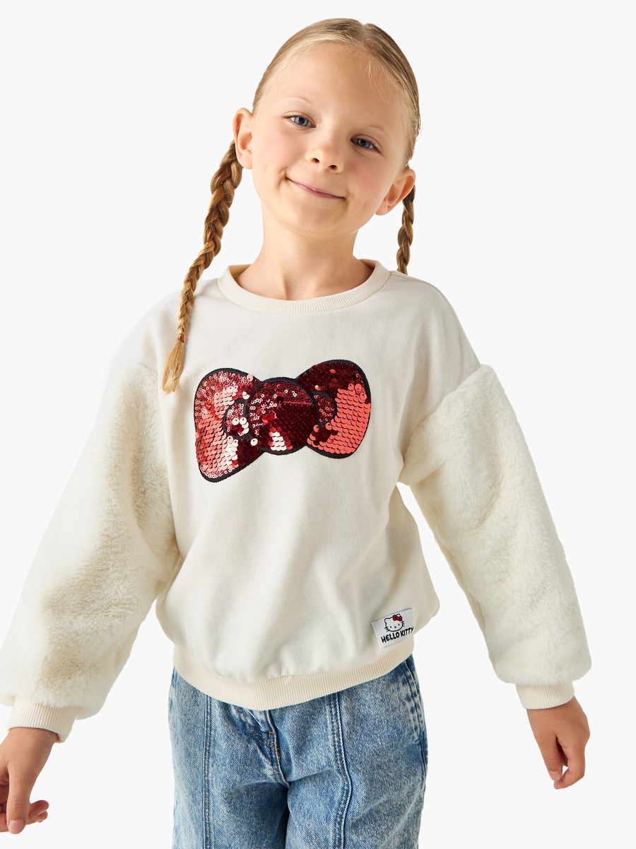 Sequin Embellished Pullover with Long Sleeves