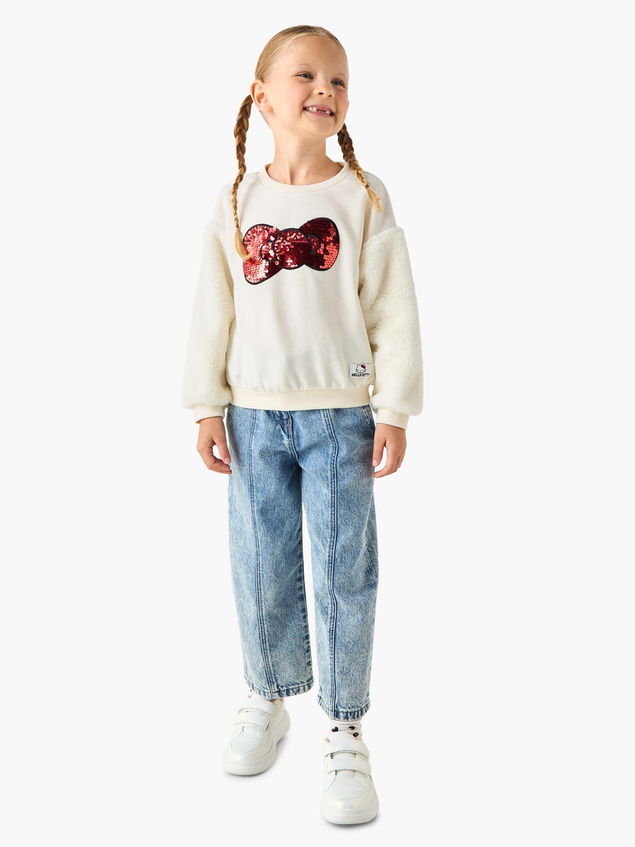 Sequin Embellished Pullover with Long Sleeves