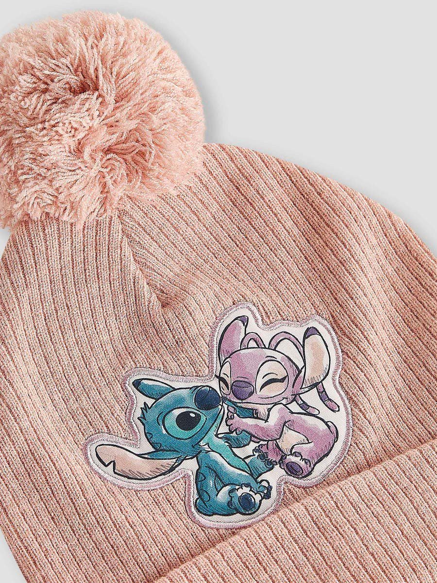 Winter Beanie with Stitch and Angel Applique