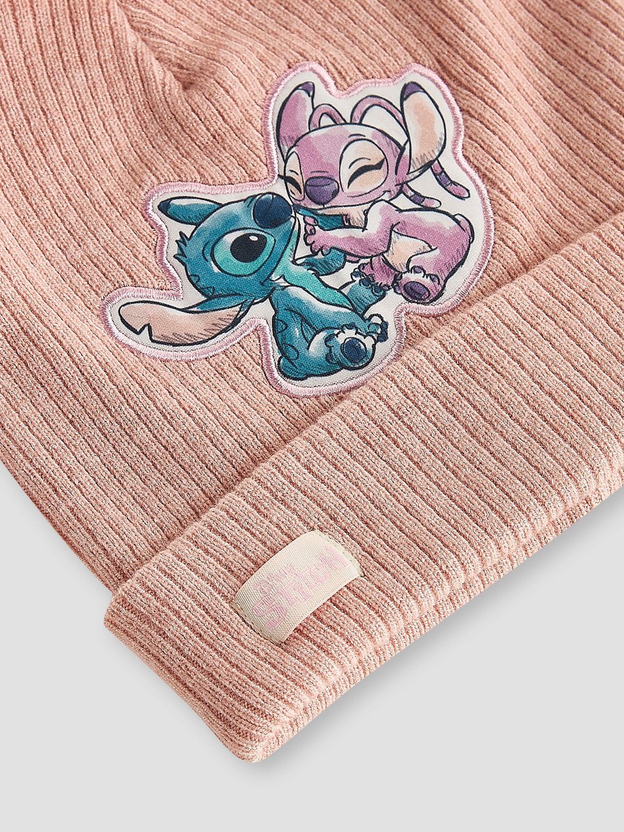 Winter Beanie with Stitch and Angel Applique