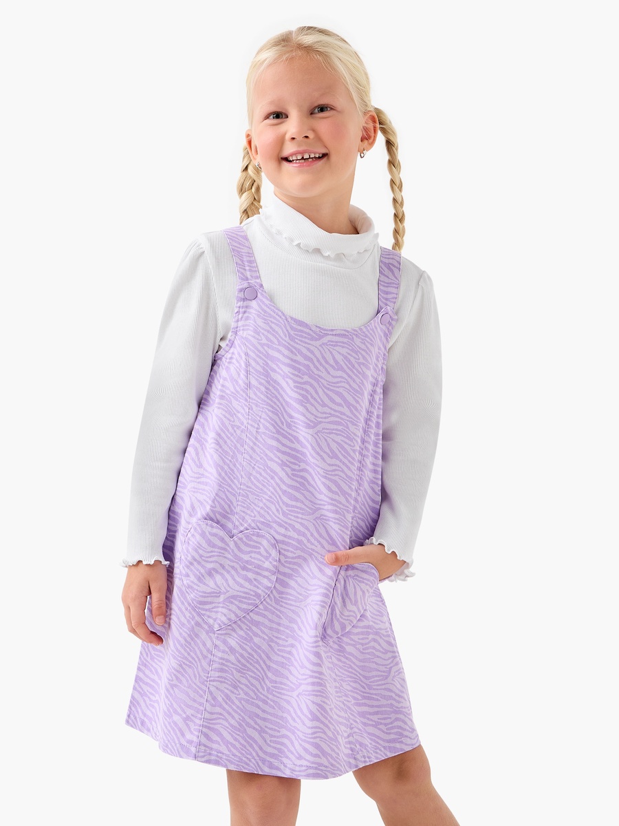 Round Neck Long Sleeves Knee Length Dress with T-Shirt