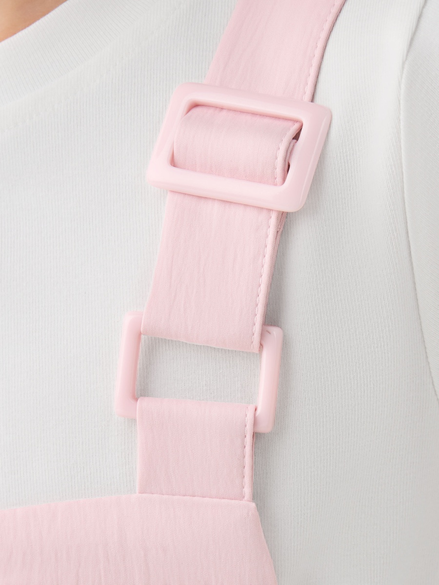 Round Neck Long Sleeve Pinafore with Pockets