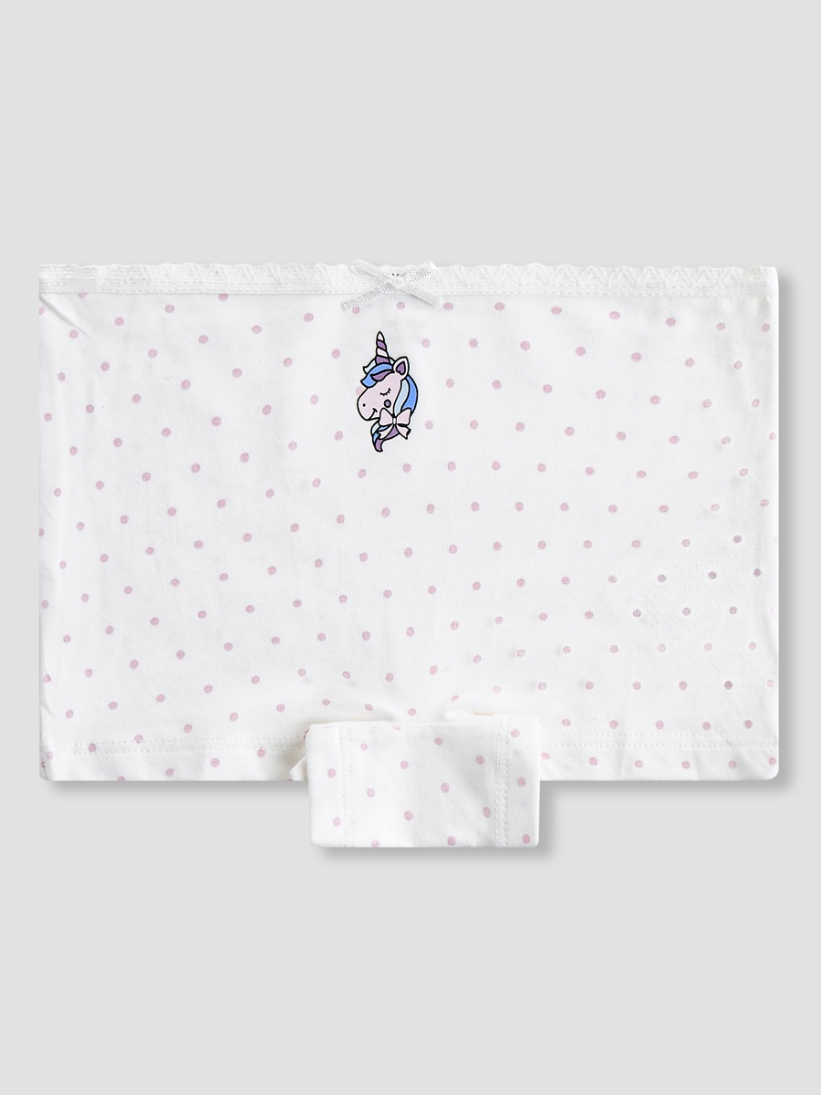 Pack of 5 Cotton Briefs with Unicorn Print