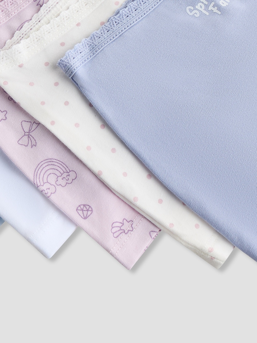 Pack of 5 Cotton Briefs with Unicorn Print