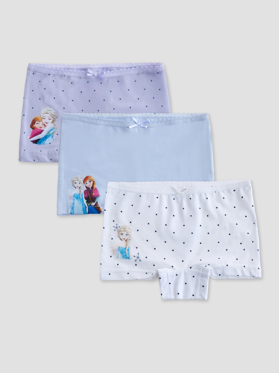 Pack of 3- Cotton Briefs with Frozen Print