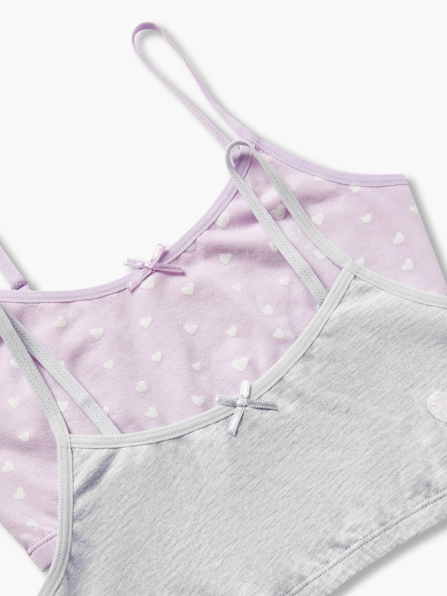Cotton Trainer Bra with Heart Print