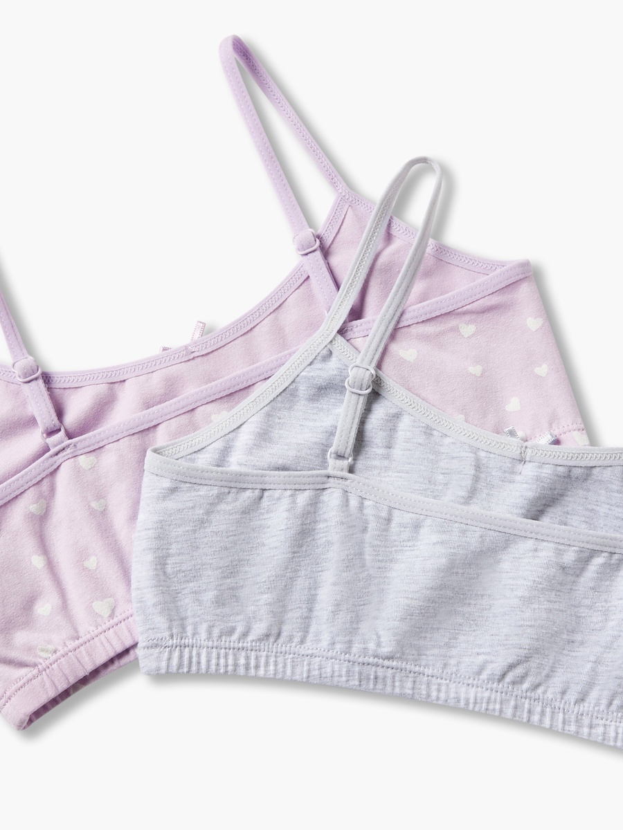 Cotton Trainer Bra with Heart Print