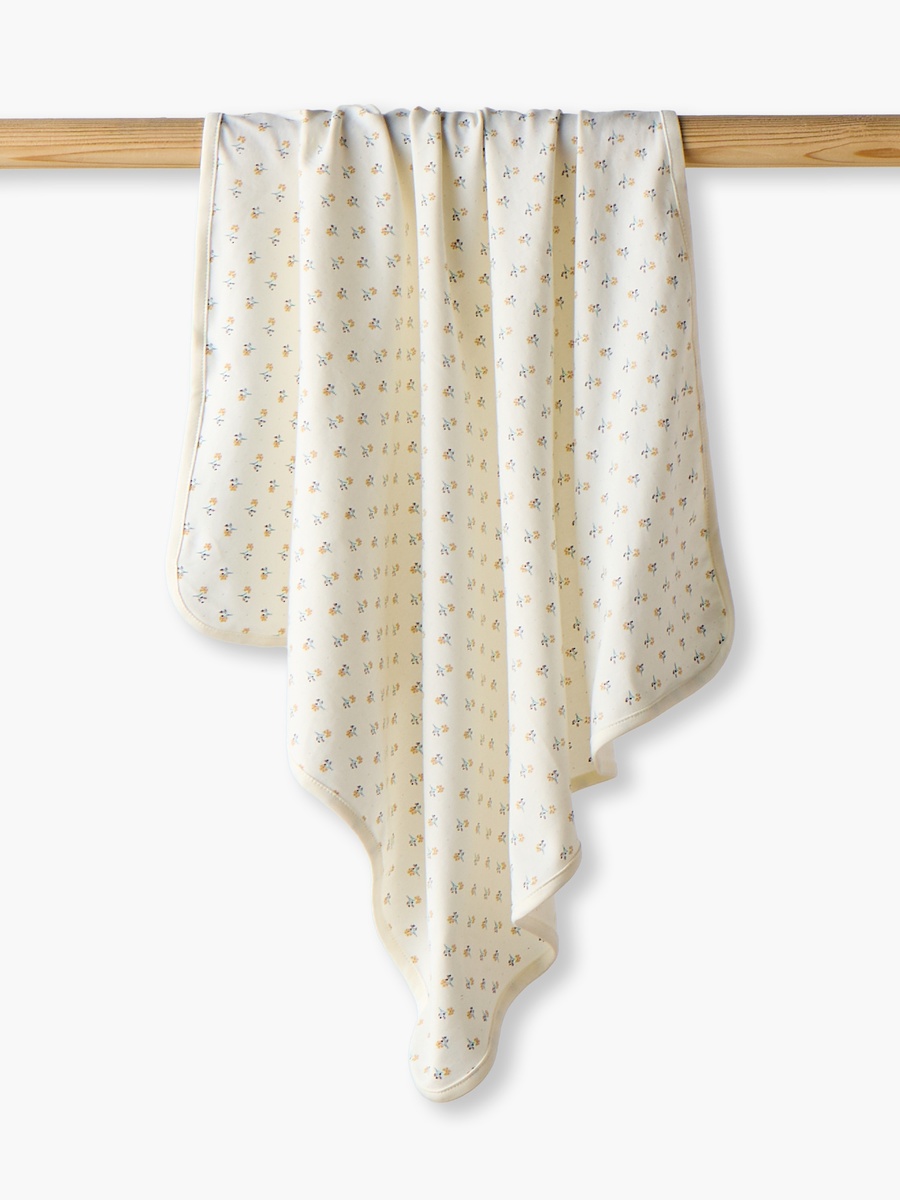 Baby Cotton Receiving Blanket with Floral Print