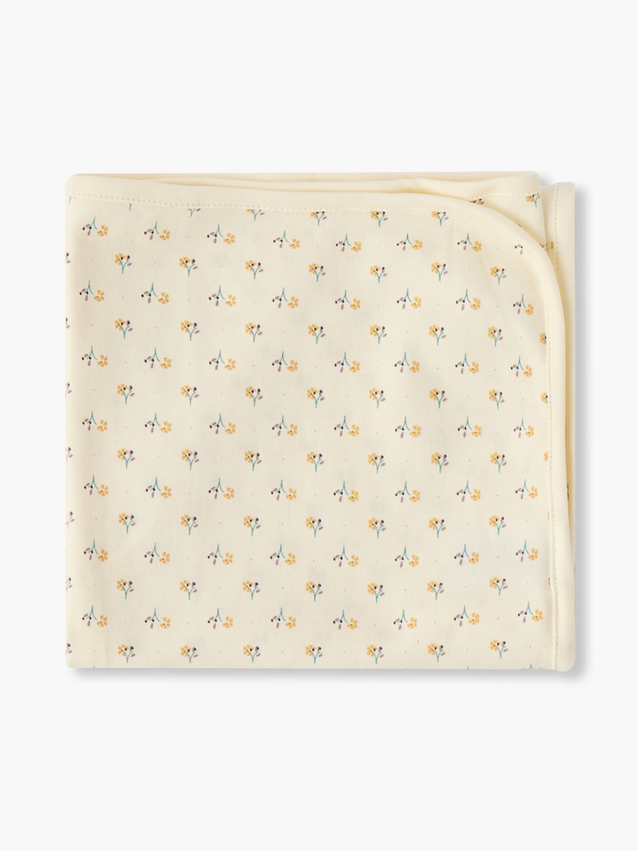 Baby Cotton Receiving Blanket with Floral Print