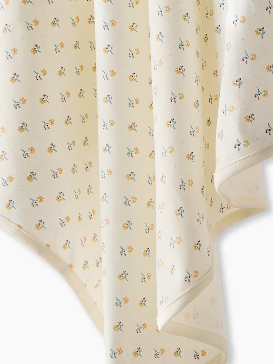 Baby Cotton Receiving Blanket with Floral Print