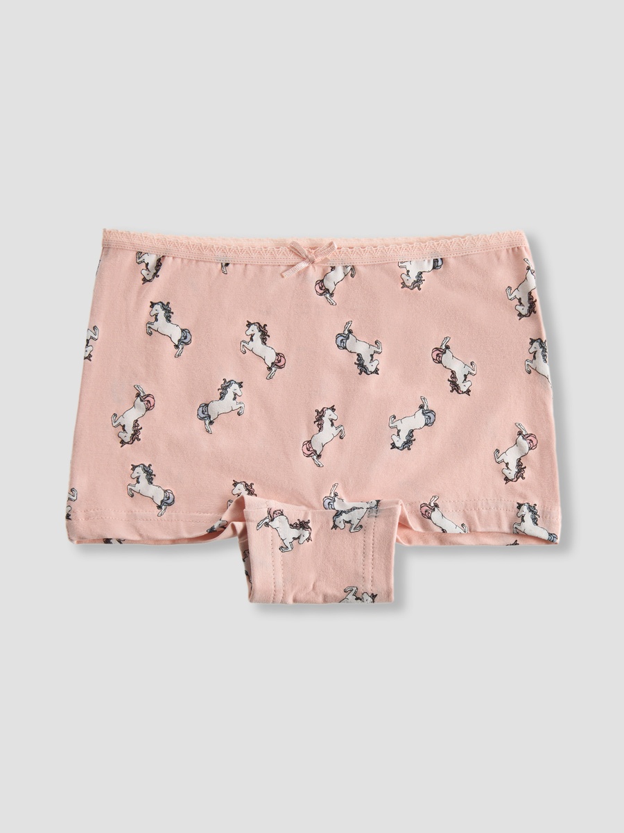 Pack of 5 - Cotton Boxer Briefs with Unicorn Print