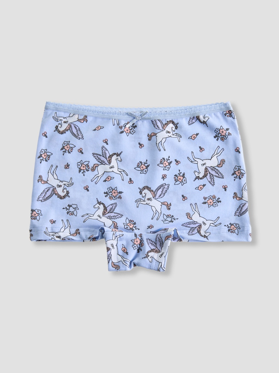 Pack of 5 - Cotton Boxer Briefs with Unicorn Print