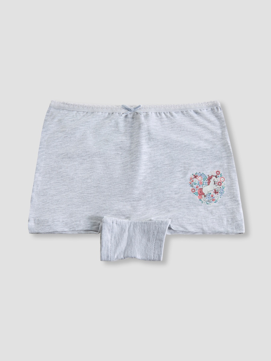 Pack of 5 - Cotton Boxer Briefs with Unicorn Print