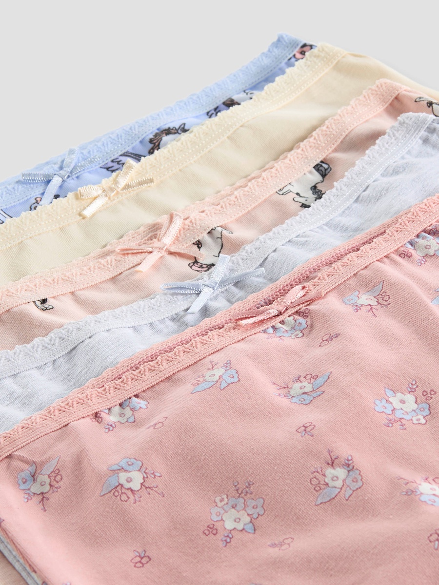 Pack of 5 - Cotton Boxer Briefs with Unicorn Print