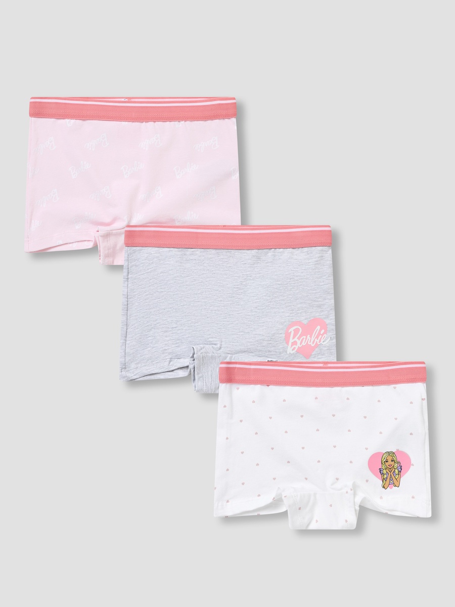 Pack of 3 Cotton Boxers with Barbie Print