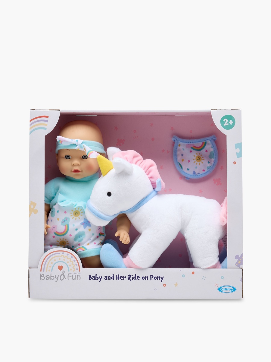 Baby and Her Ride On Pony Playset