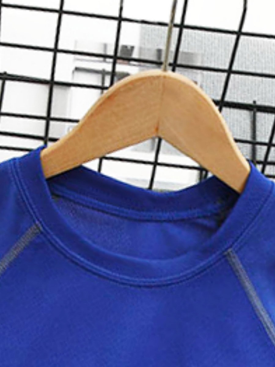 Boys Printed Round Neck T-Shirt and Shorts Set