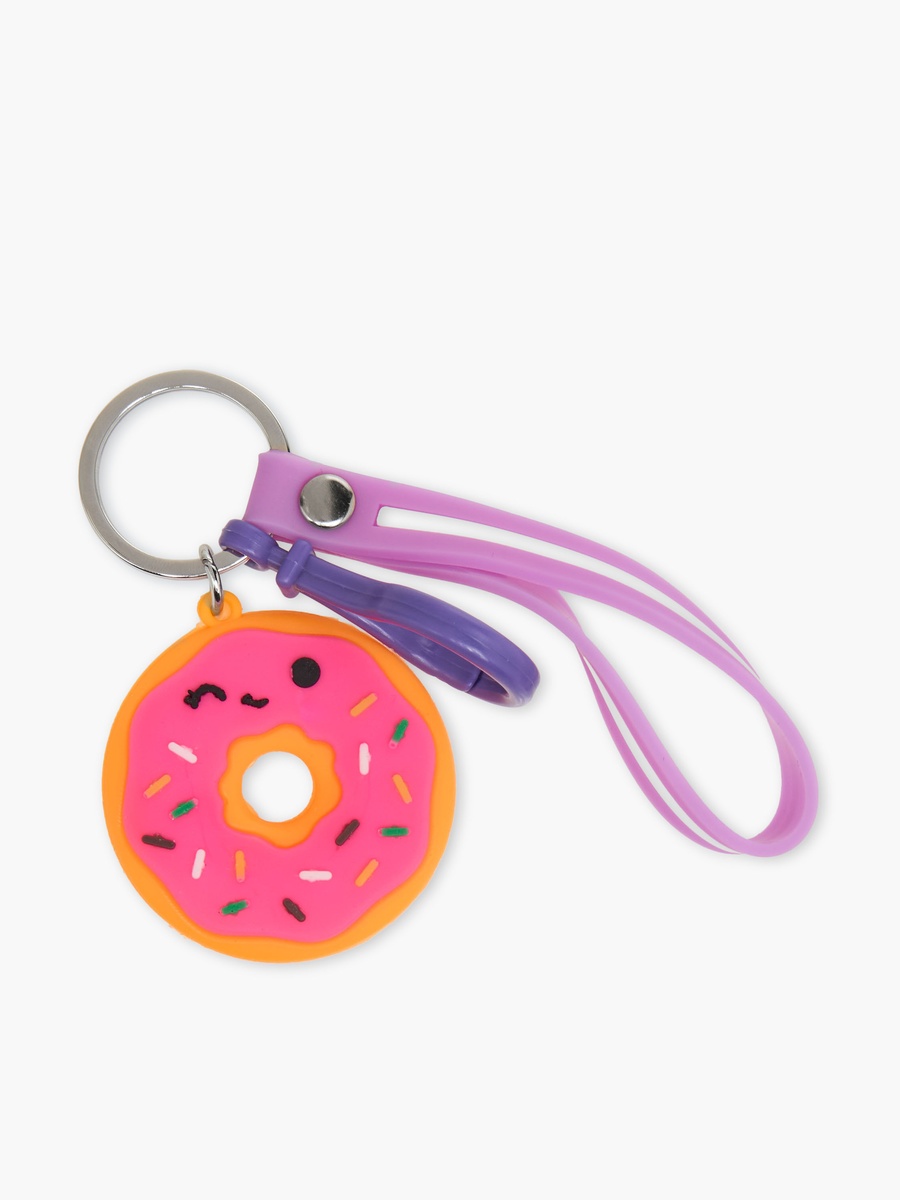 Keyring with Donut Charm