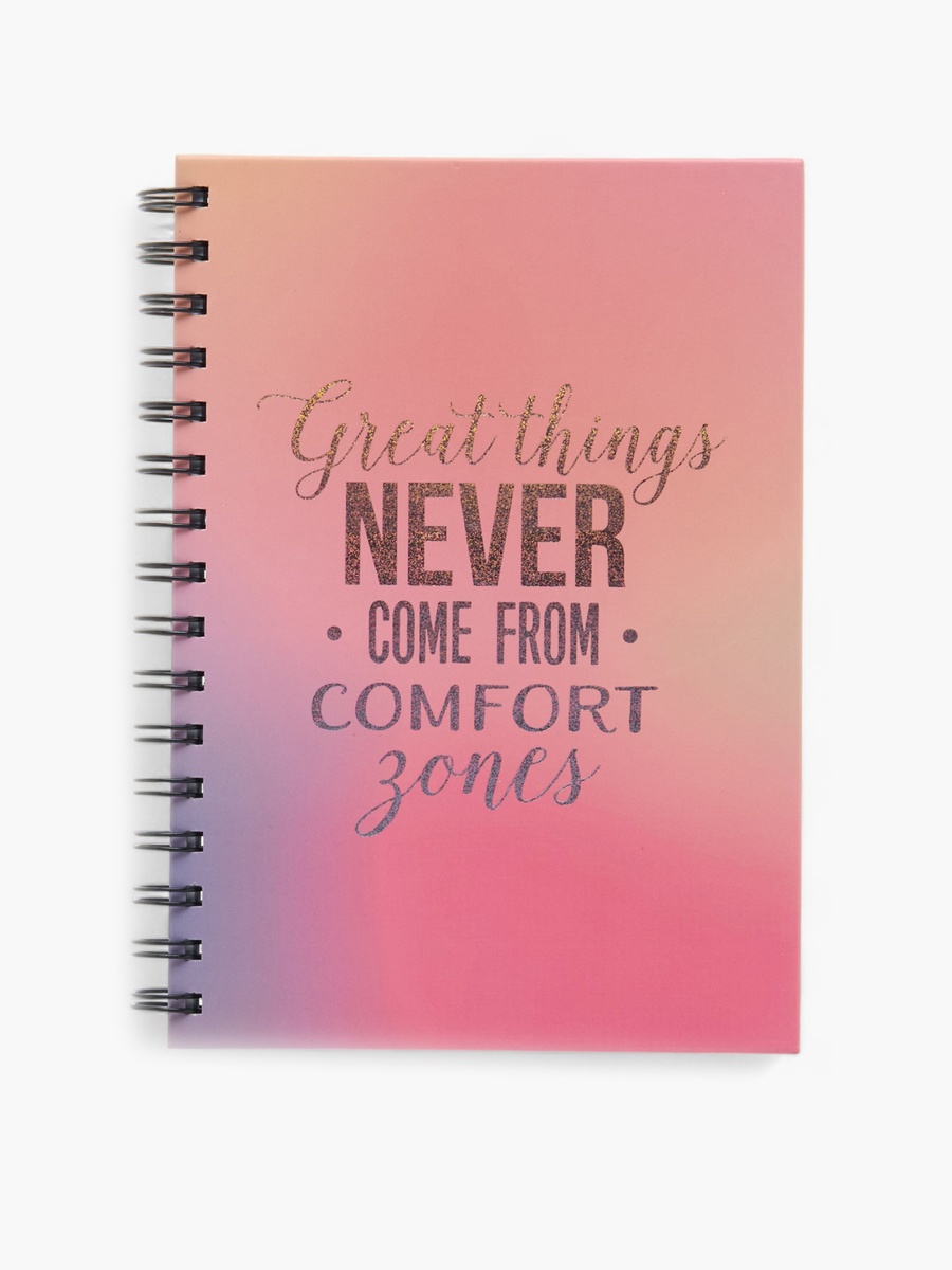 Slogan Print A5 Notebook with Spiral Binding - 80 Pages