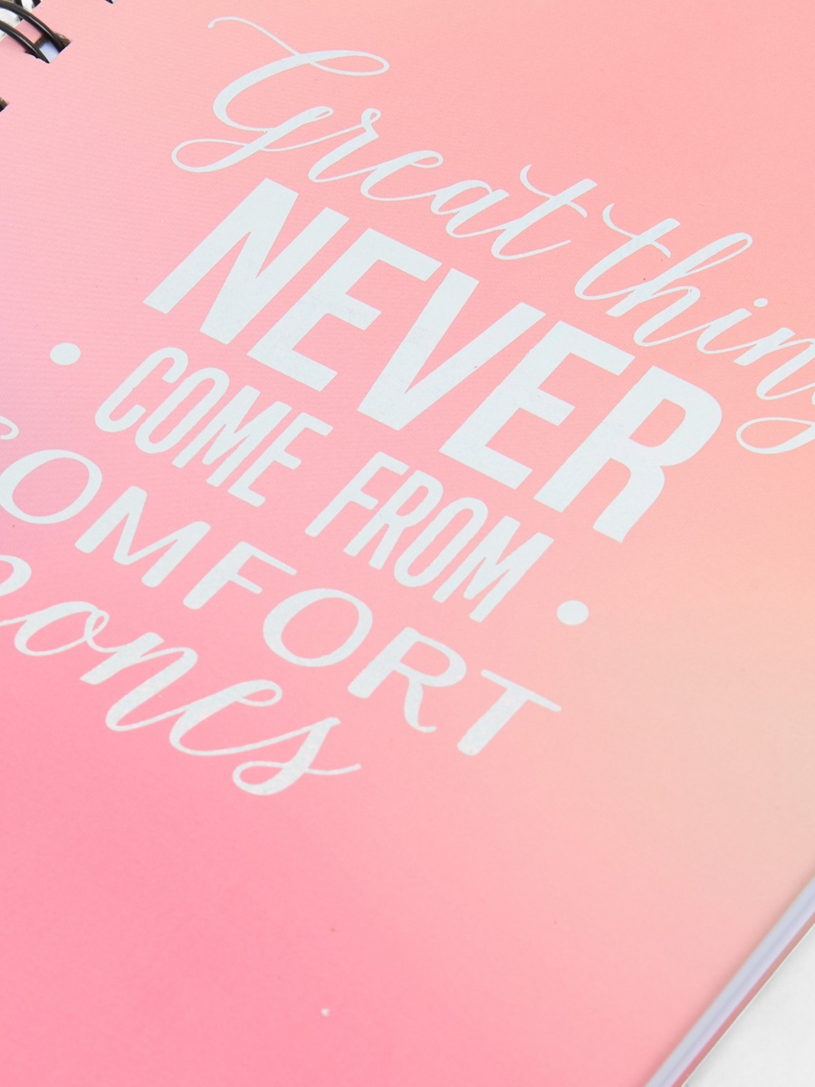 Slogan Print A5 Notebook with Spiral Binding - 80 Pages
